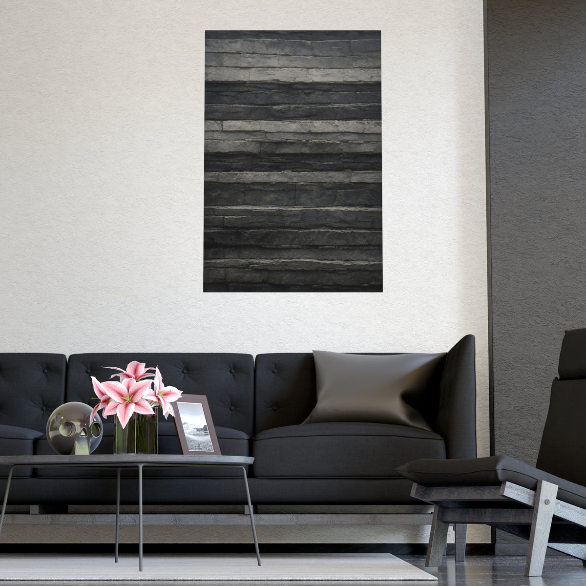 Level Strata — level strata, shown framed on a wall