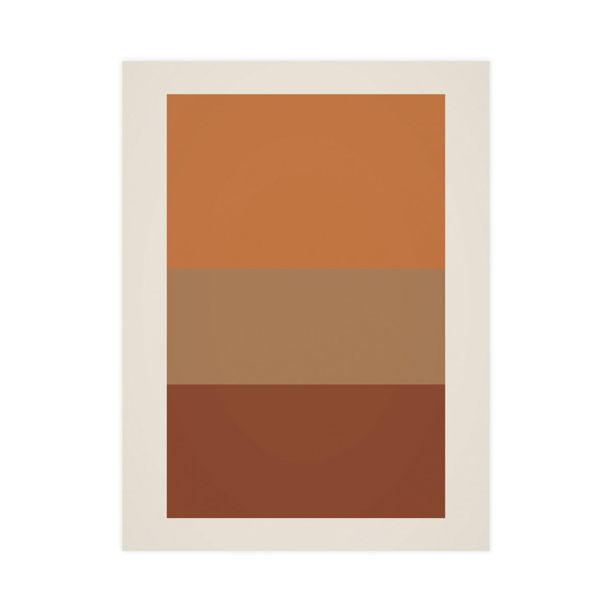 Warm Earth Blocks Boho Wall Art — blocks in a warm earth palette, 18x24 in print
