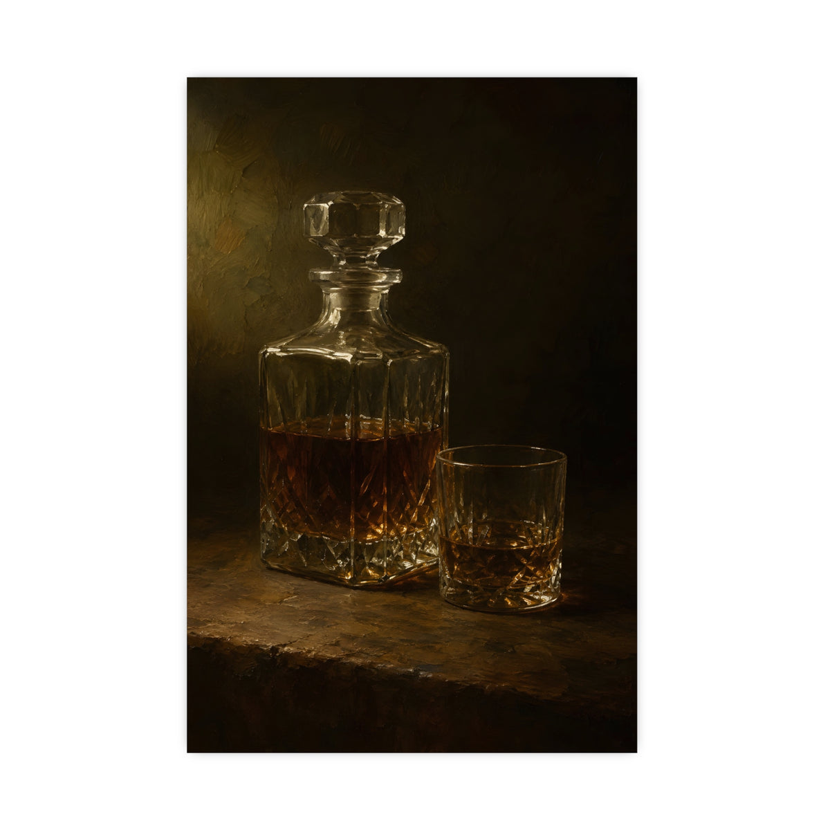 Decanter and Glass — decanter and glass, 16x24 in print