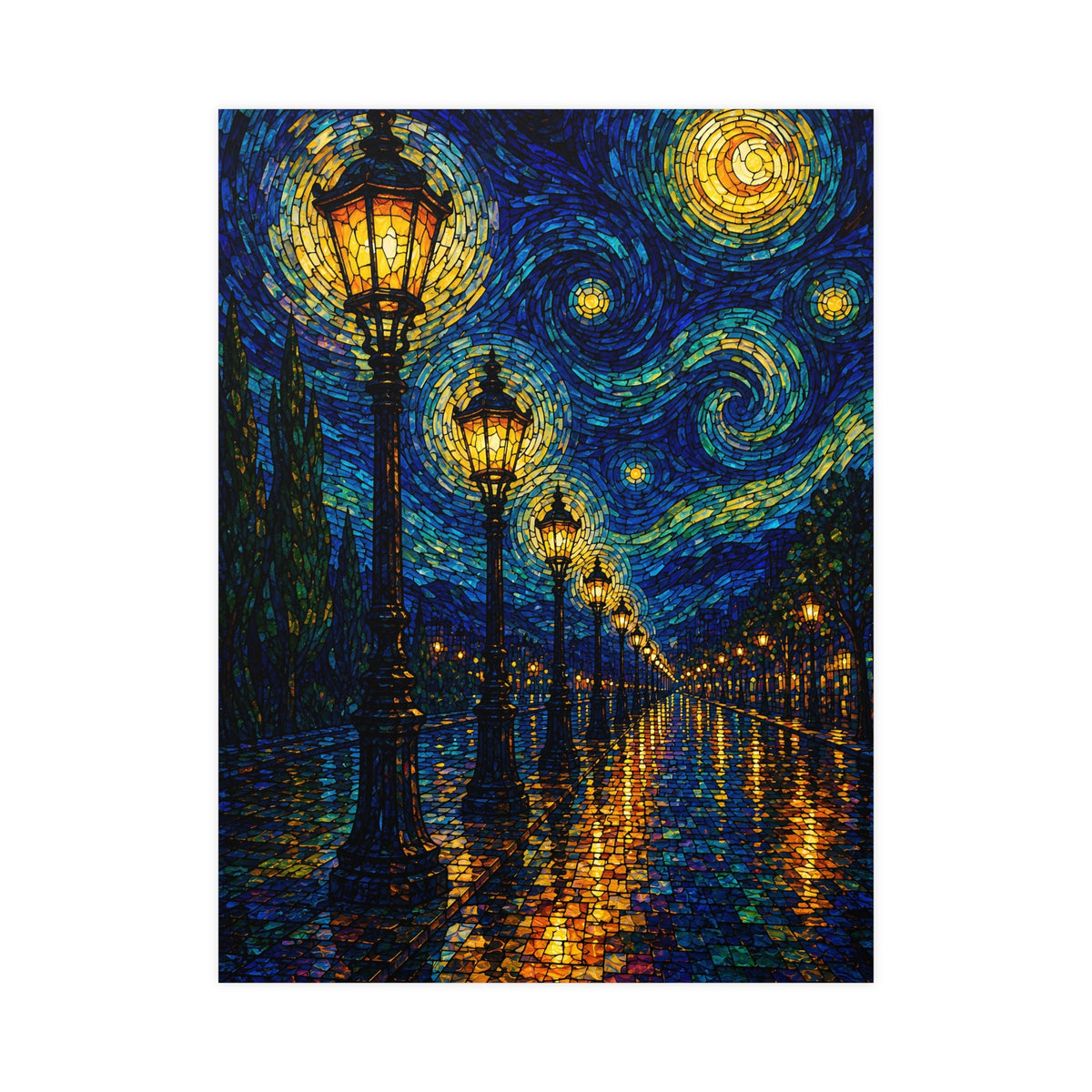 Avenue of Lamps — avenue of lamps, 18x24 in print