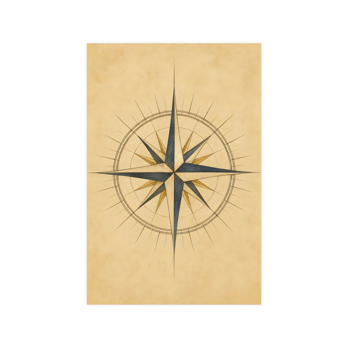 Compass Rose — compass rose, 12x18 in print