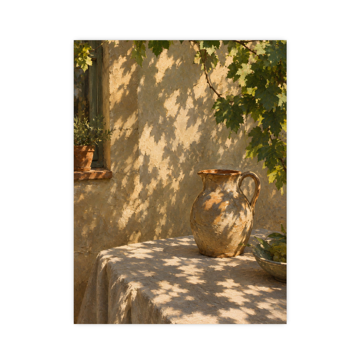 Leaf Shadow on Linen — leaf shadow on linen, 12x16 in print
