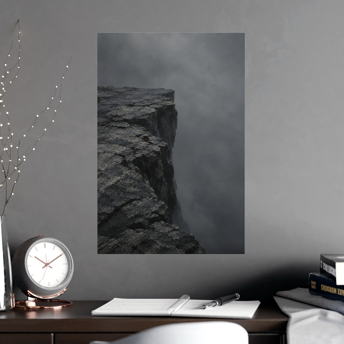 The Brink — the brink, shown framed on a wall