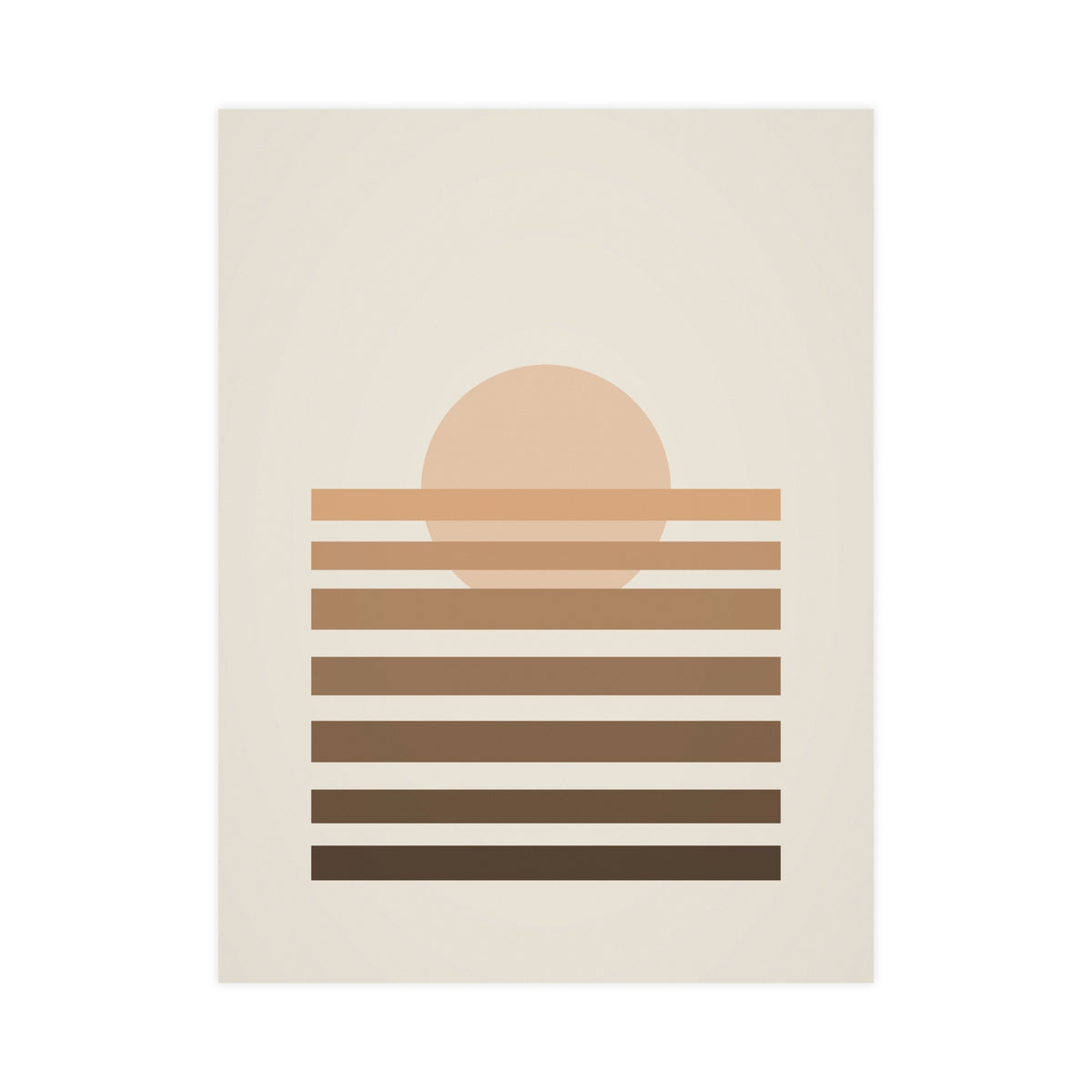 Warm Earth Sunset Boho Wall Art — sunset in a warm earth palette, 18x24 in print