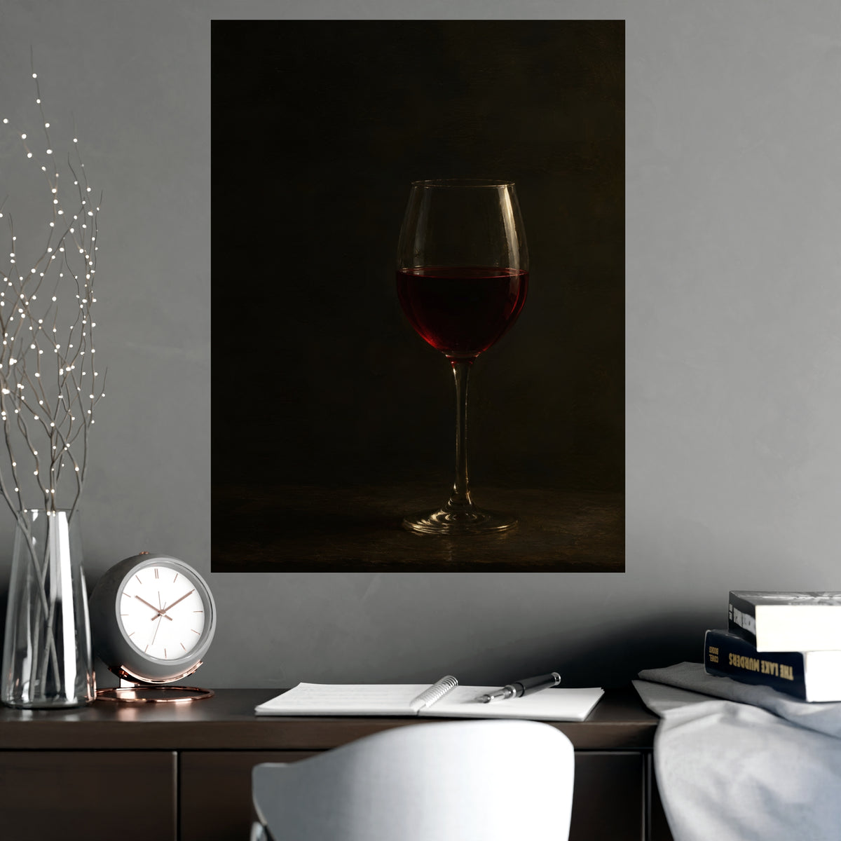 The Colour in the Glass — the colour in the glass, shown framed on a wall