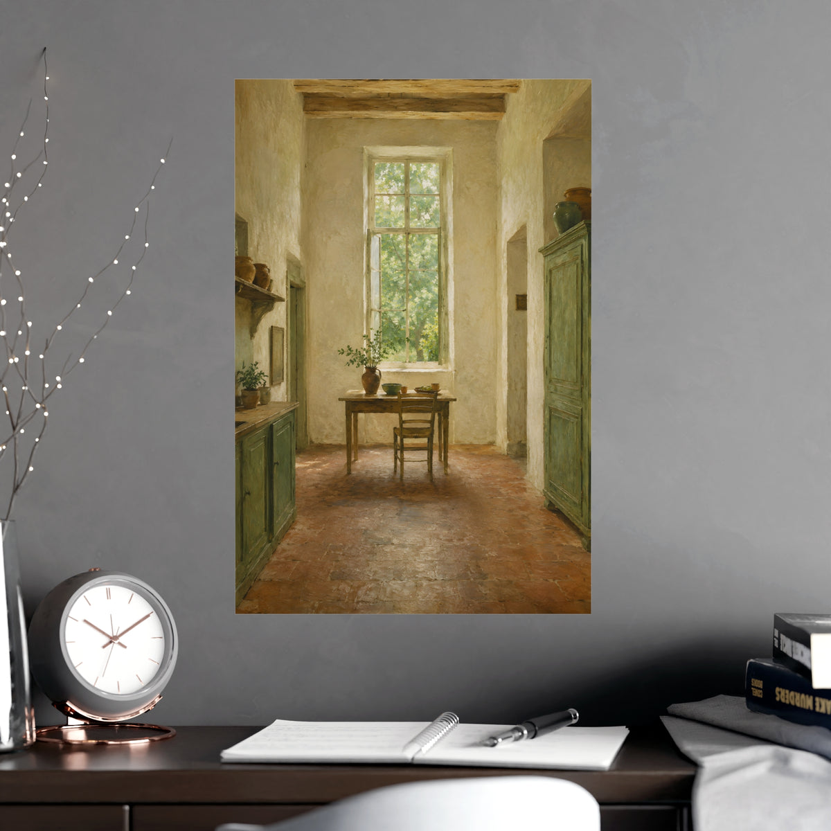 The Table from Across — the table from across, shown framed on a wall