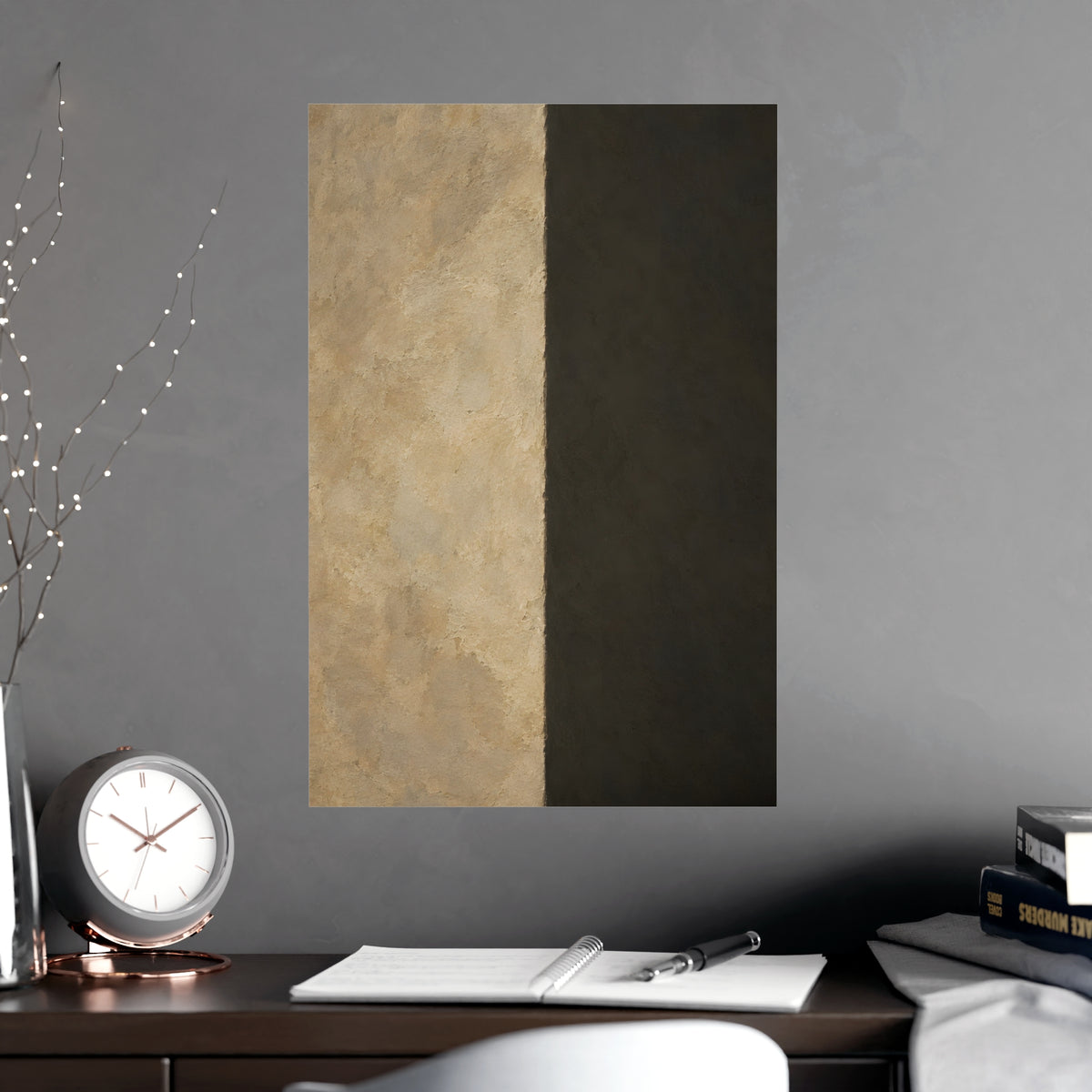 The Outside Corner — the outside corner, shown framed on a wall