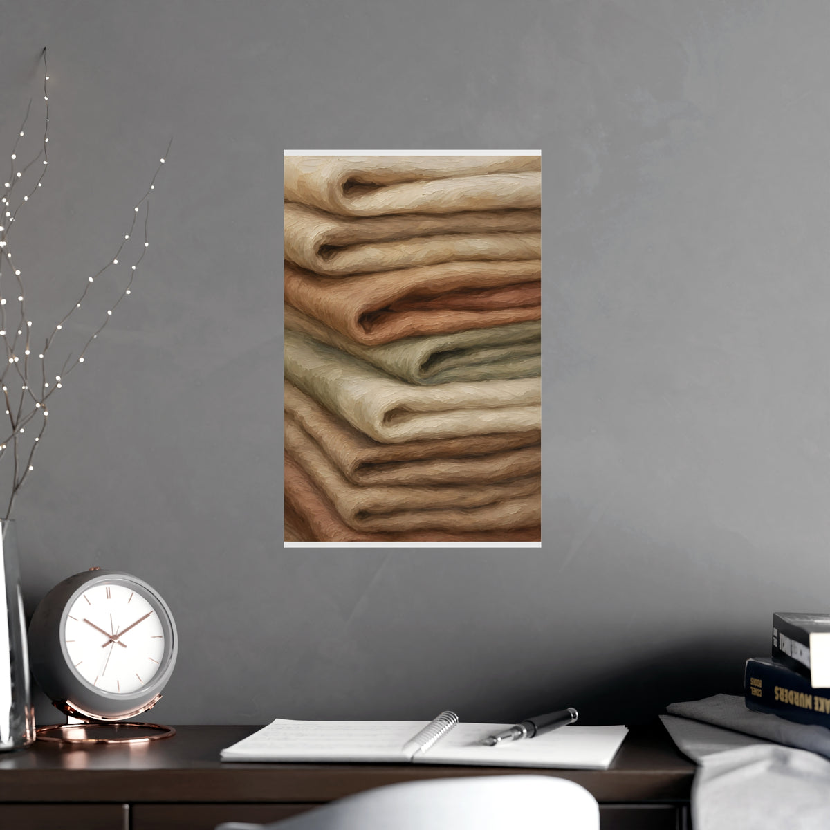 Folded Stack — folded stack, shown framed on a wall