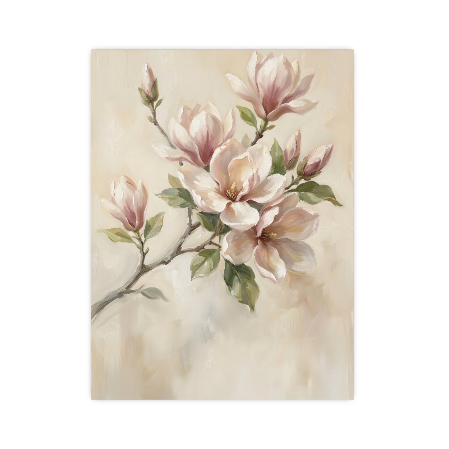 Branche de magnolia | Affiche Murale Romantique | Peinture