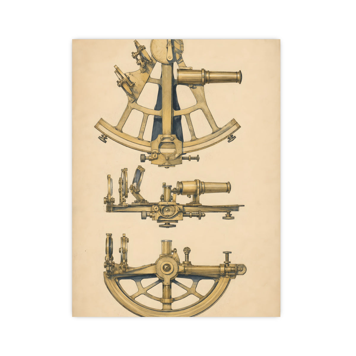 Sextant — sextant, 12x16 in print