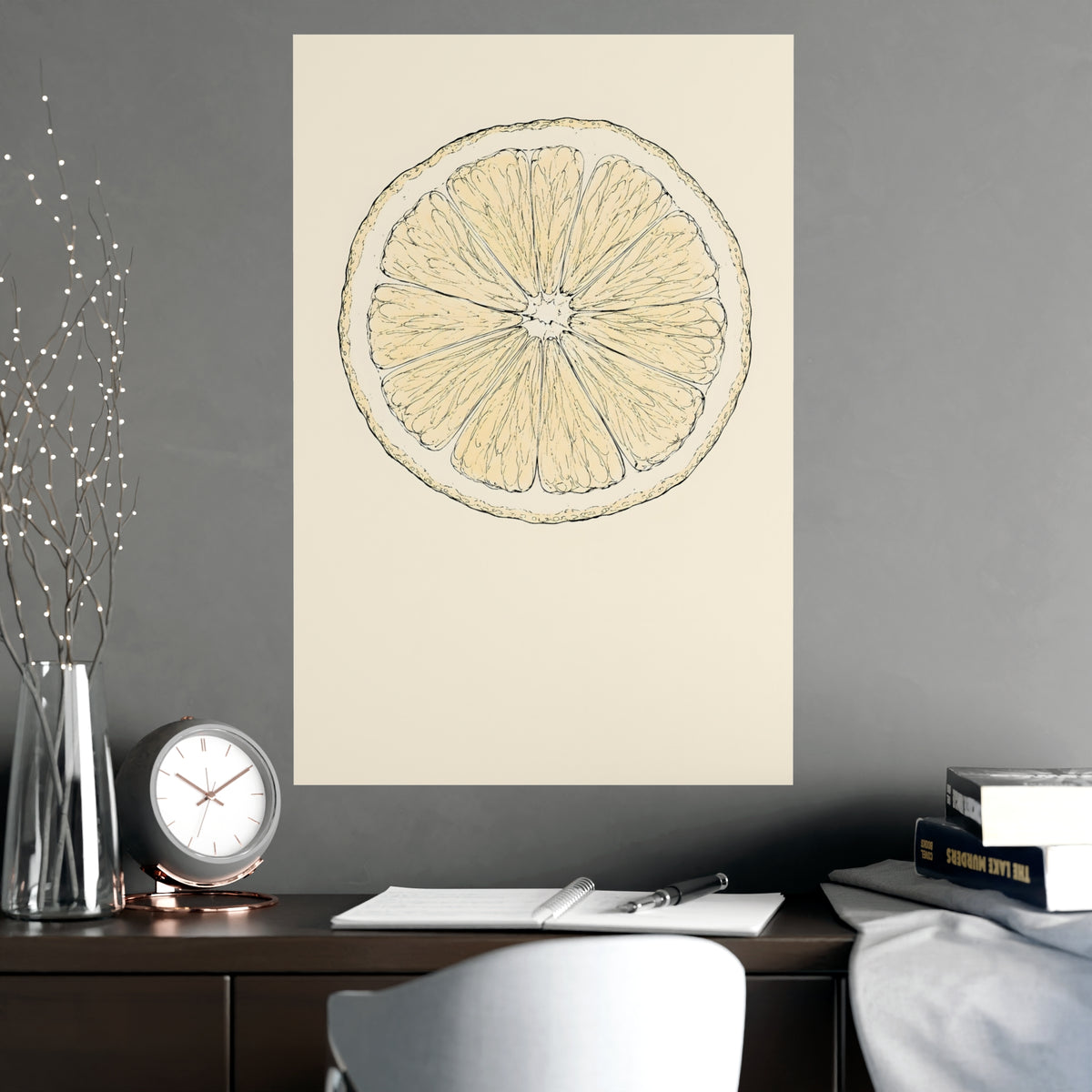 Citrus, Halved — citrus, halved, shown framed on a wall
