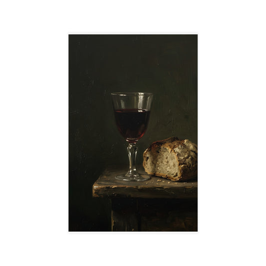 Wine and Bread — wine and bread, 11x17 in print