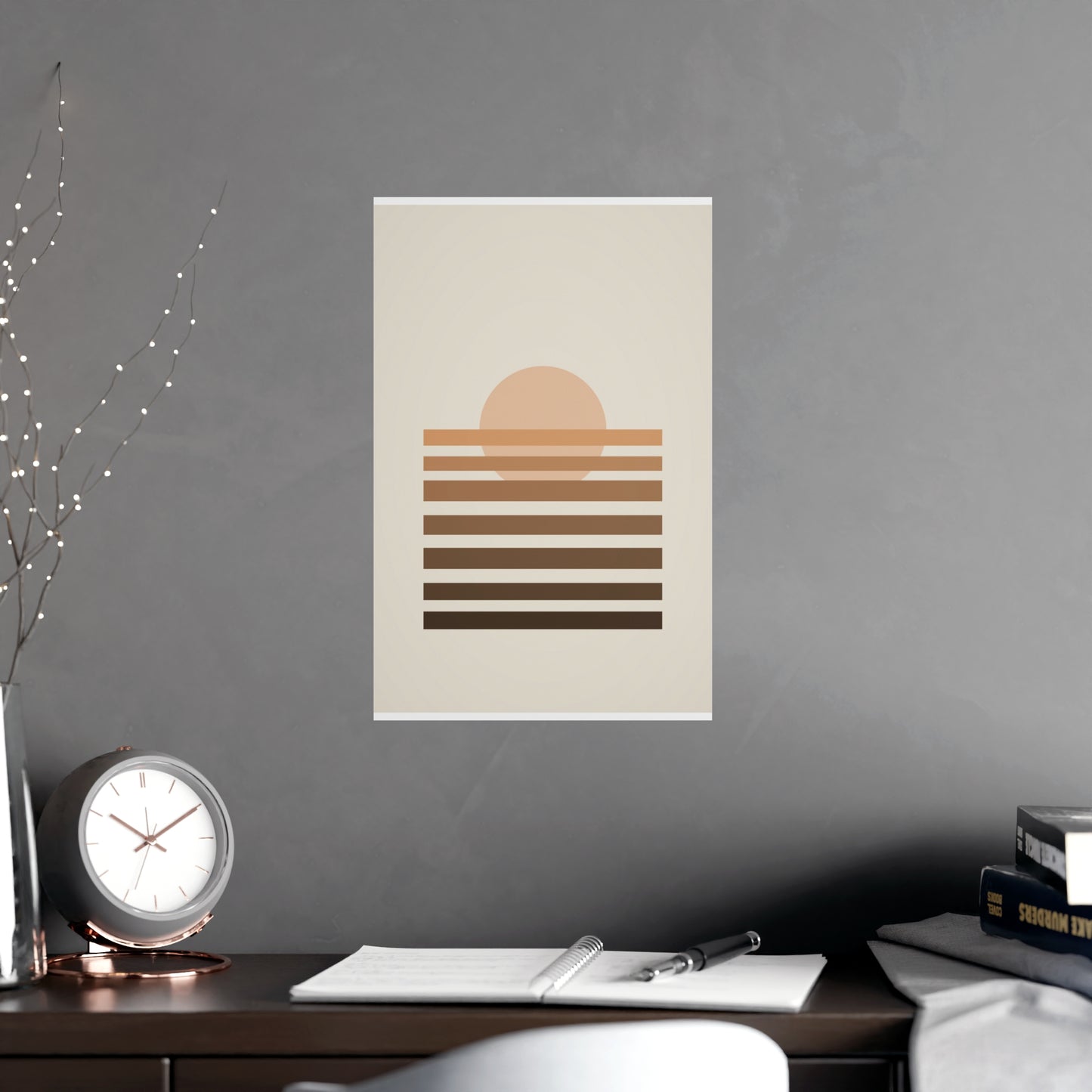 Warm Earth Sunset Boho Wall Art | Living Room Print
