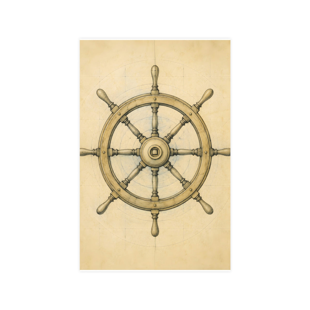 Ship's Wheel — ship's wheel, 11x17 in print
