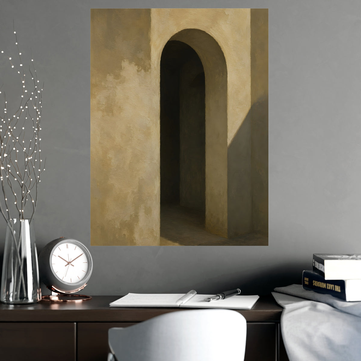 Arched Doorway — arched doorway, shown framed on a wall