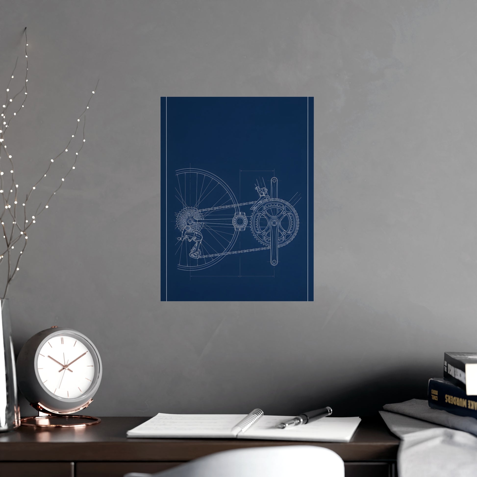Drivetrain on a plain wall, shown at a larger size, 12x18 in print