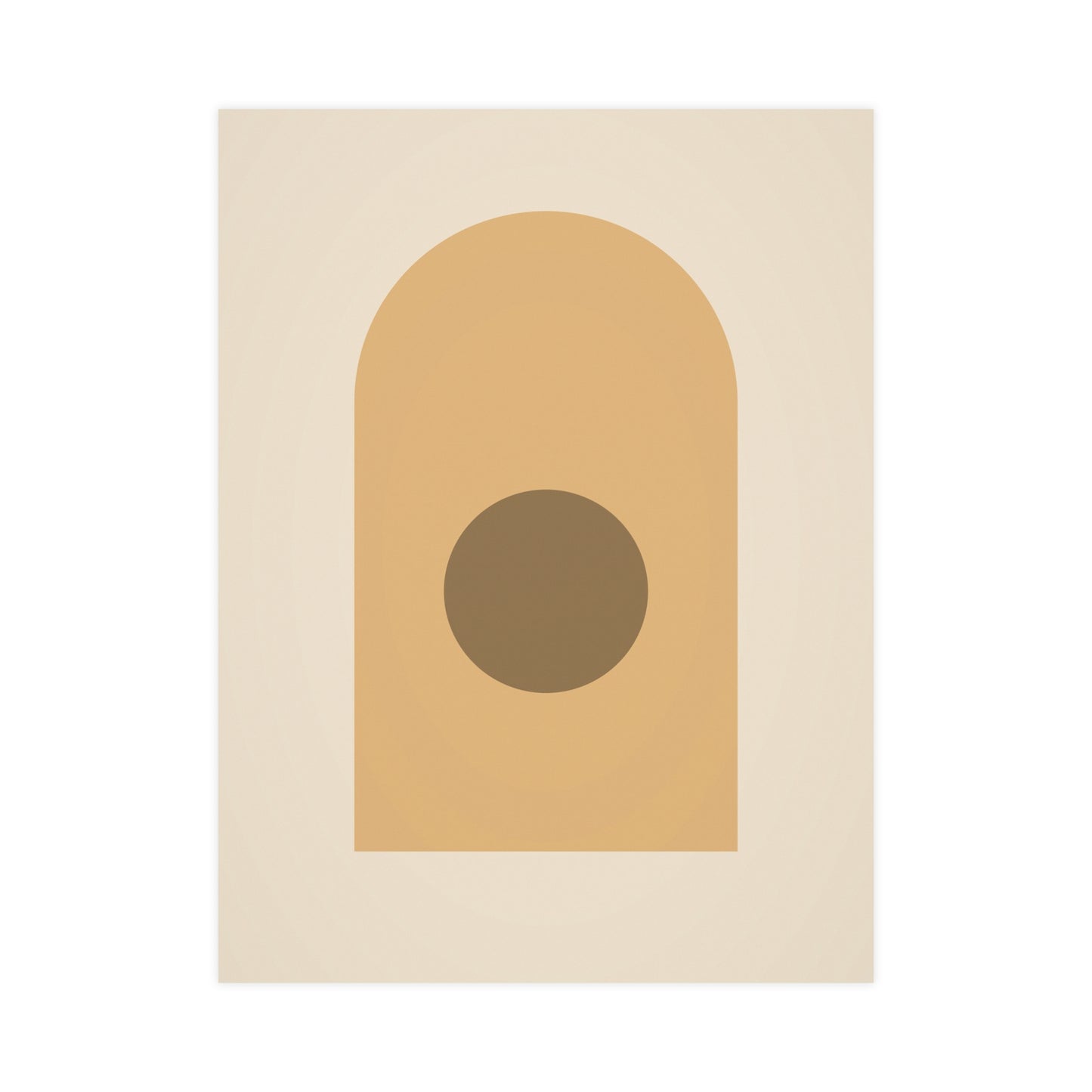 Muted 70s Arch Retro Wall Art | Living Room Print