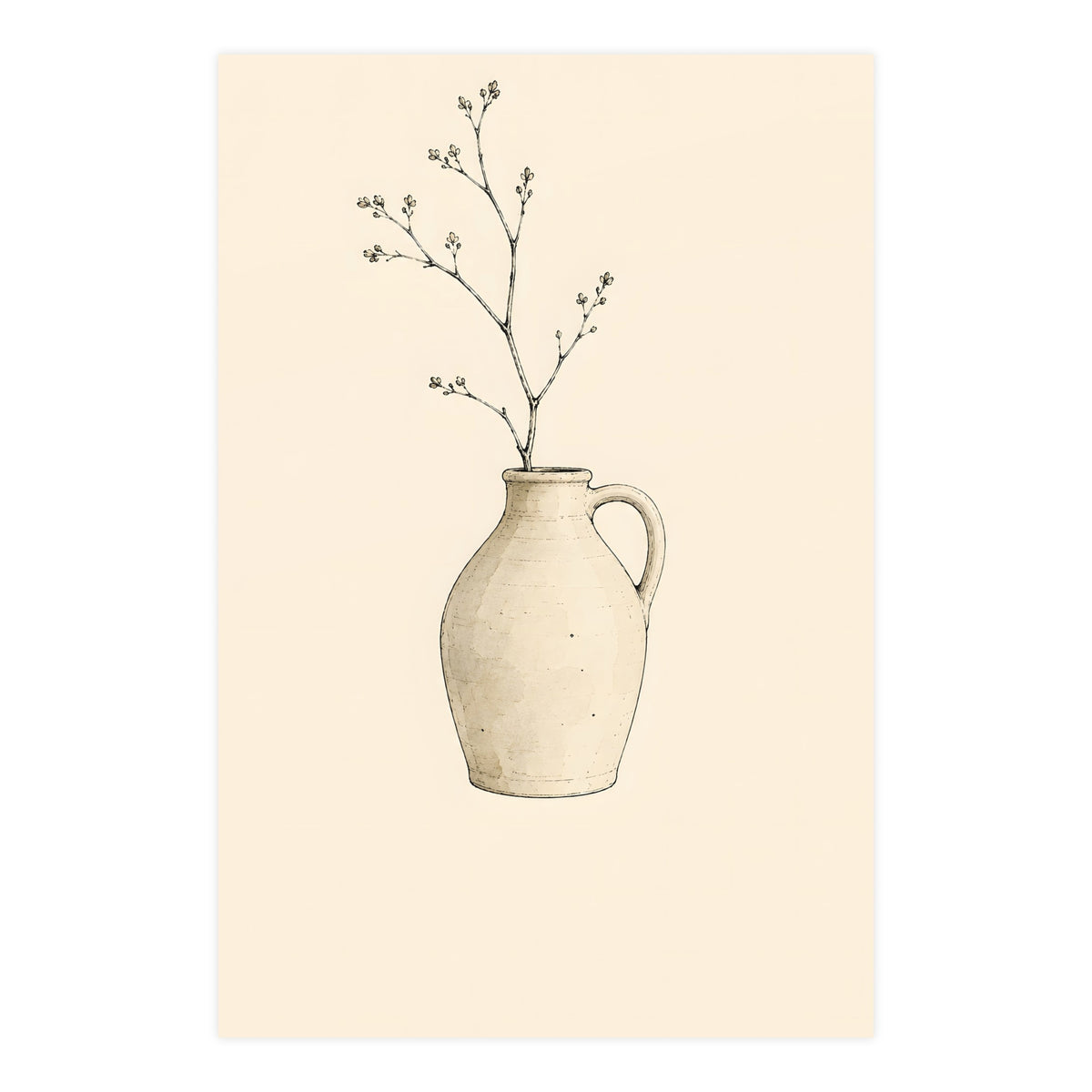 Jug and One Sprig — jug and one sprig, 24x36 in print
