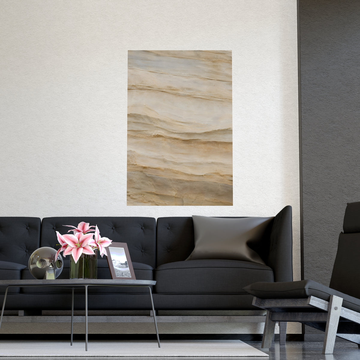 Sandstone Layers — sandstone layers, shown framed on a wall