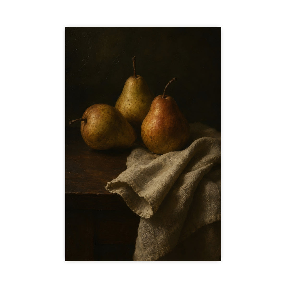Three Pears — three pears, 20x30 in print