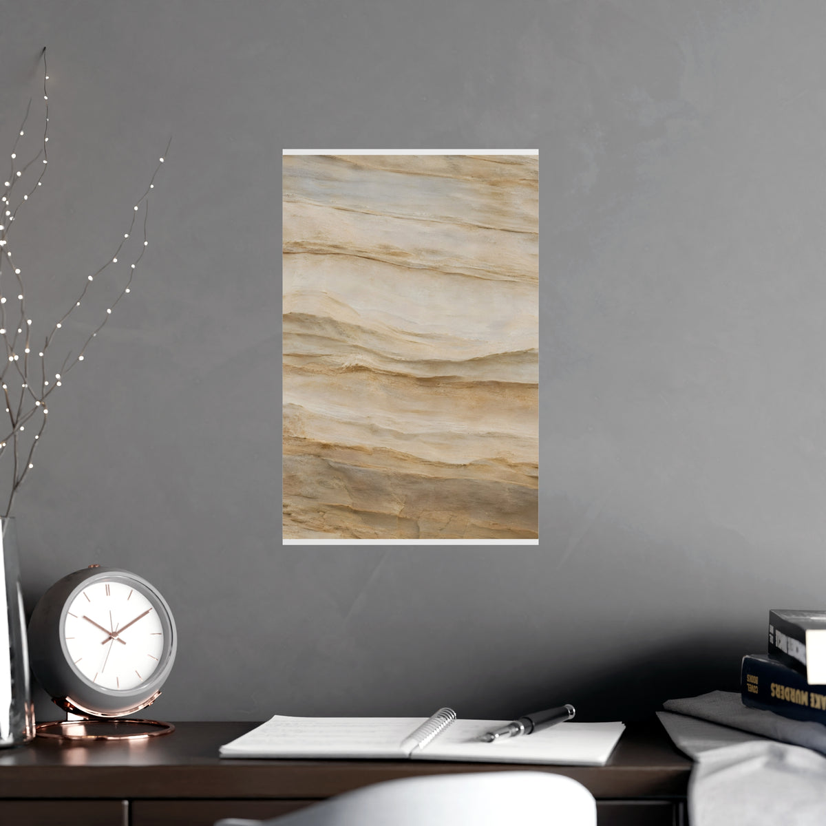 Sandstone Layers — sandstone layers, shown framed on a wall