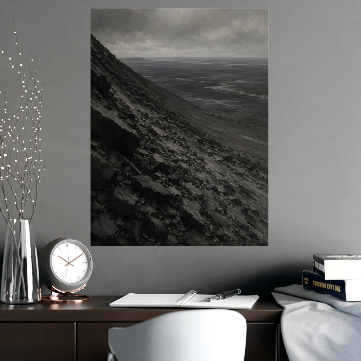 Scree Slope — scree slope, shown framed on a wall