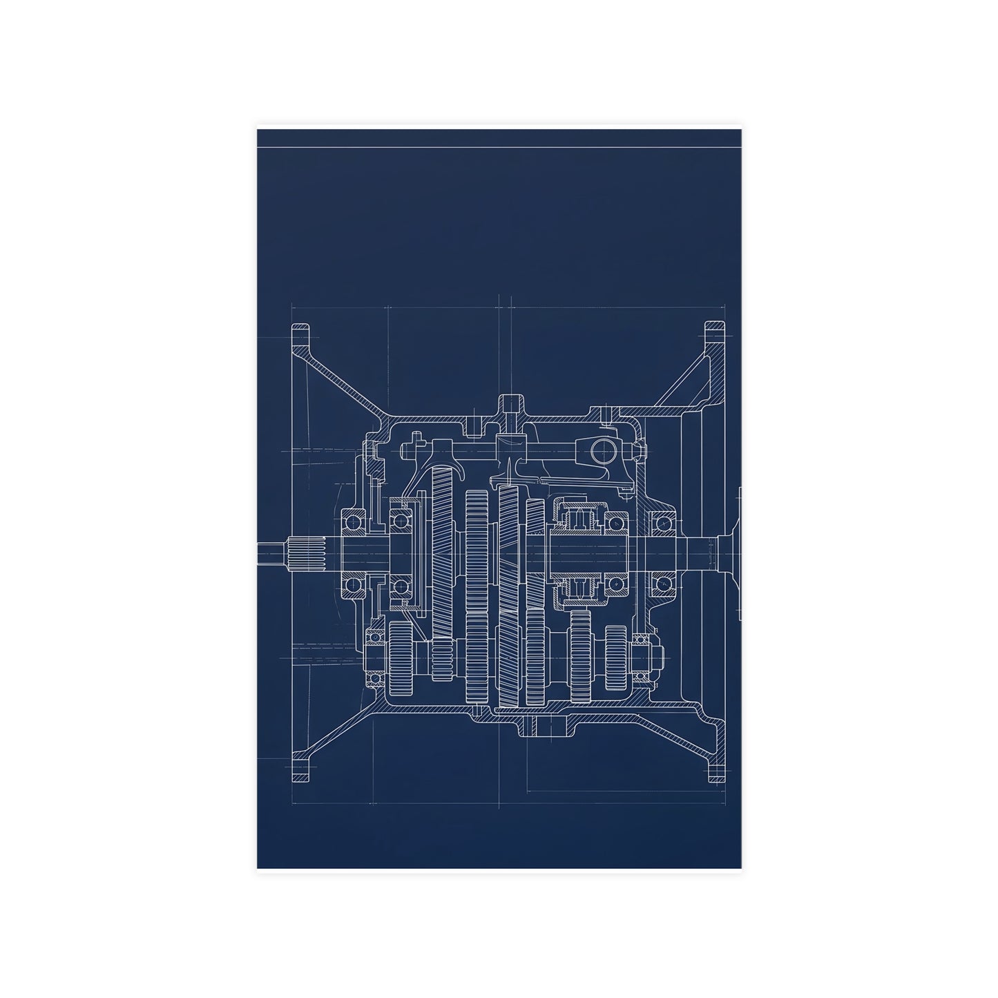 Gearbox, in Cutaway — gearbox, in cutaway, 11x17 in print