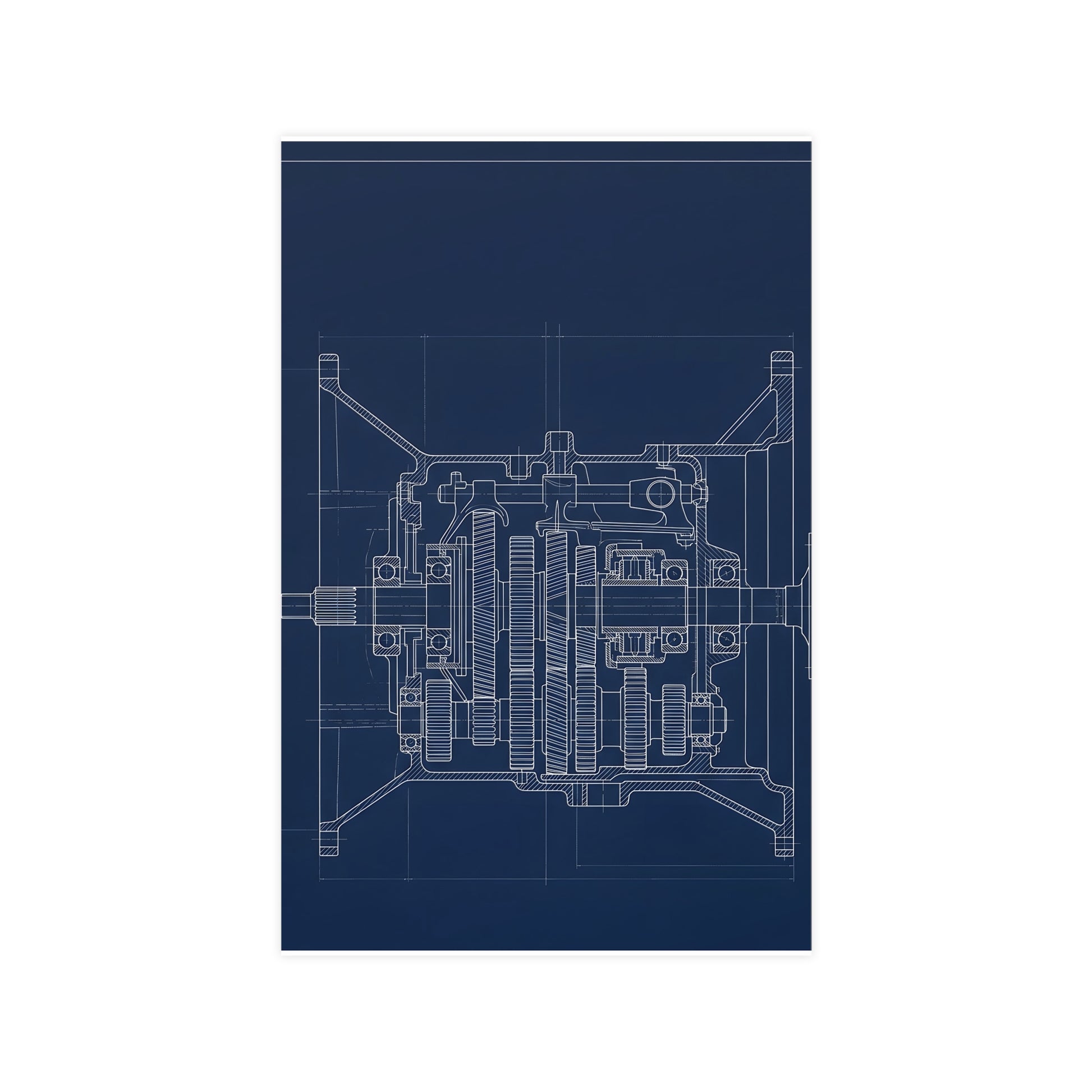 Gearbox, in Cutaway — gearbox, in cutaway, 11x17 in print