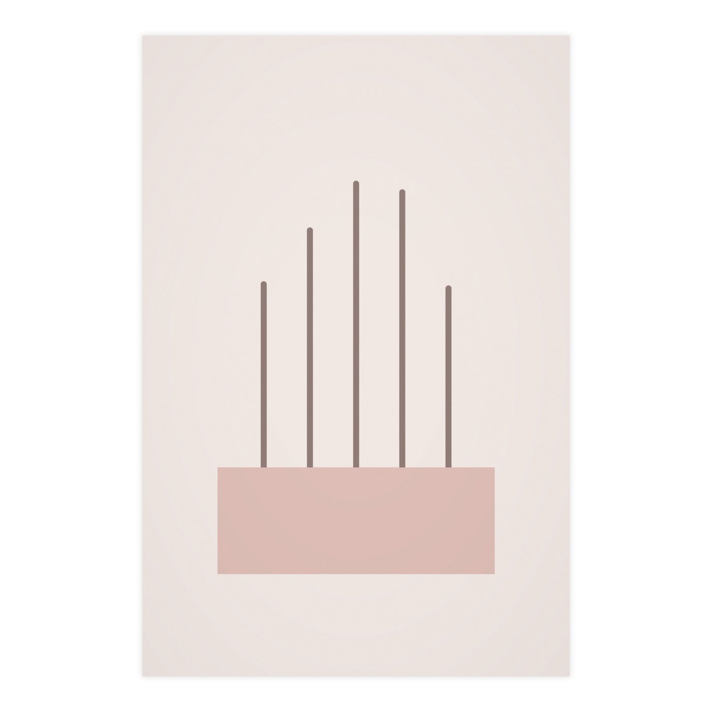 Dusty Rose Lines Wall Art | Bedroom Print