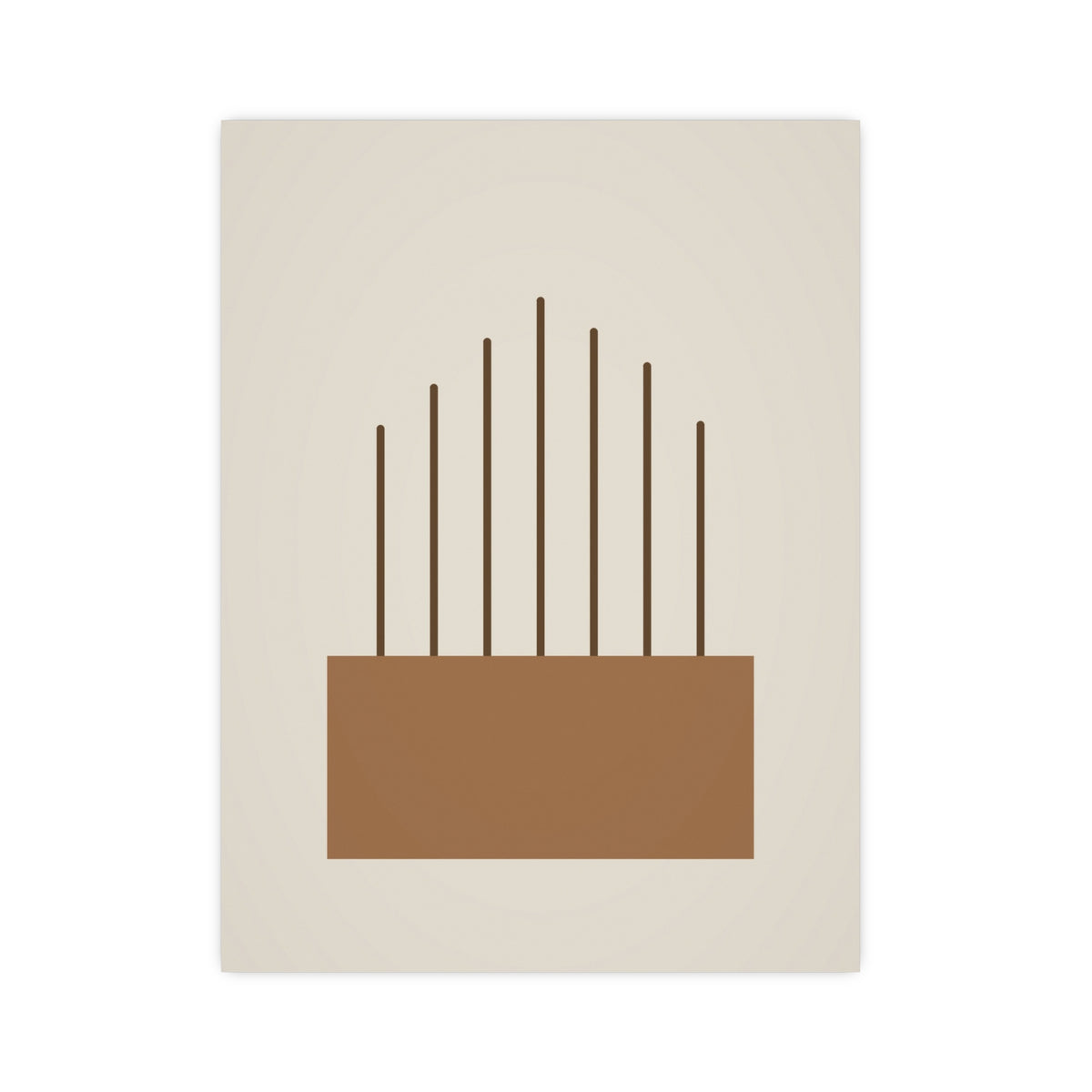 Warm Earth Lines Boho Wall Art — lines in a warm earth palette, 12x16 in print