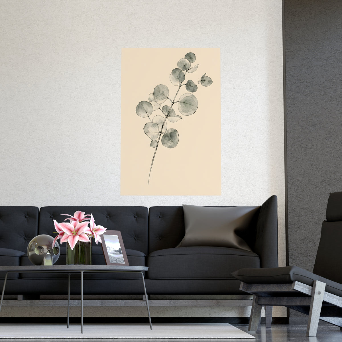 Eucalyptus — eucalyptus, shown framed on a wall