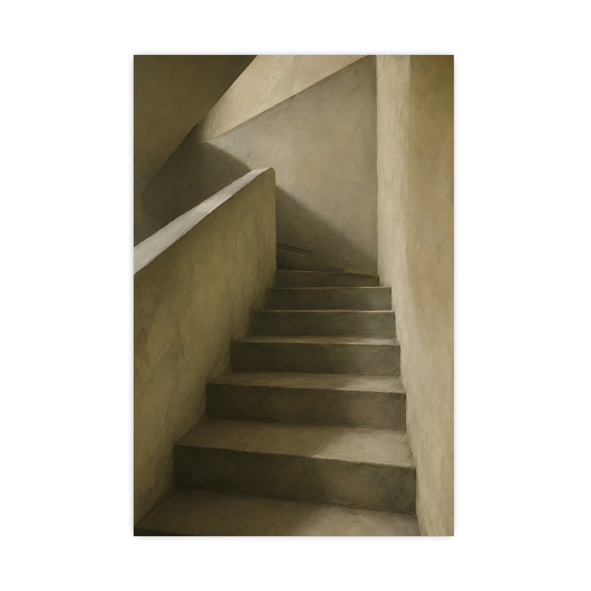 Concrete Stairwell — concrete stairwell, 20x30 in print