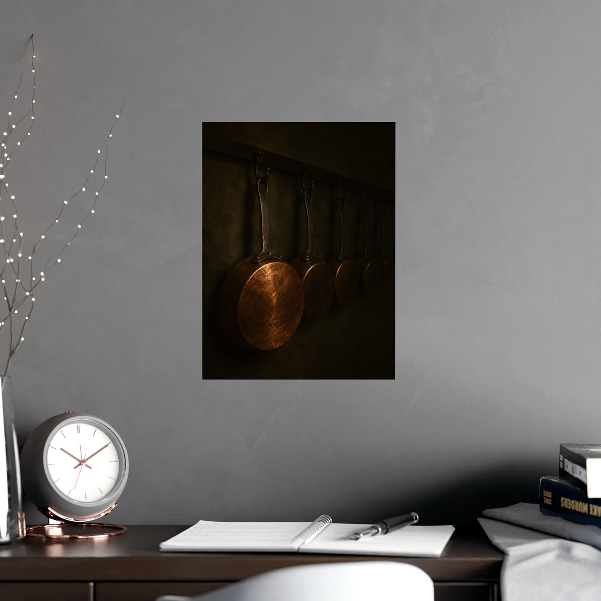 Down the Line — down the line, shown framed on a wall