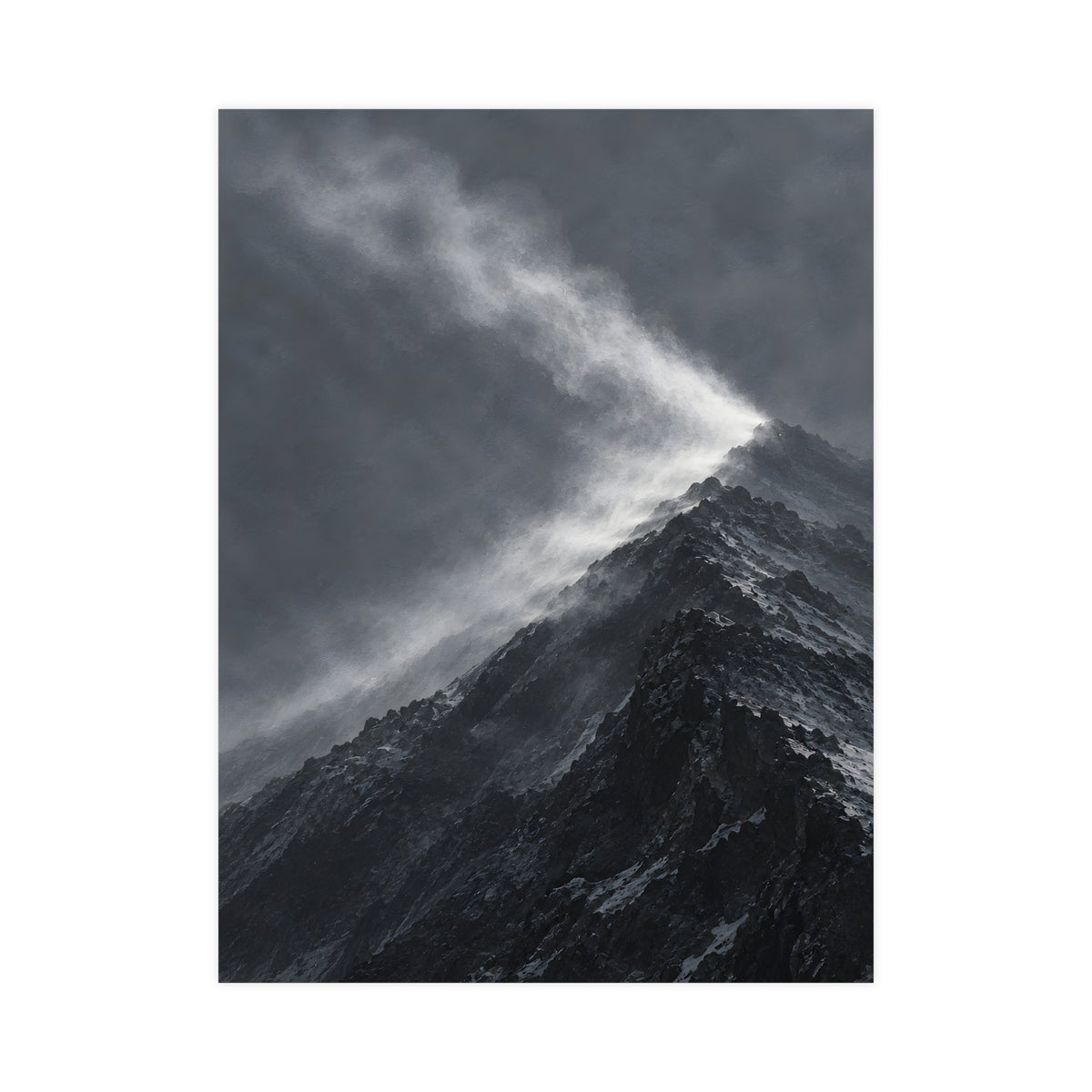Snow off the Ridge — snow off the ridge, 18x24 in print