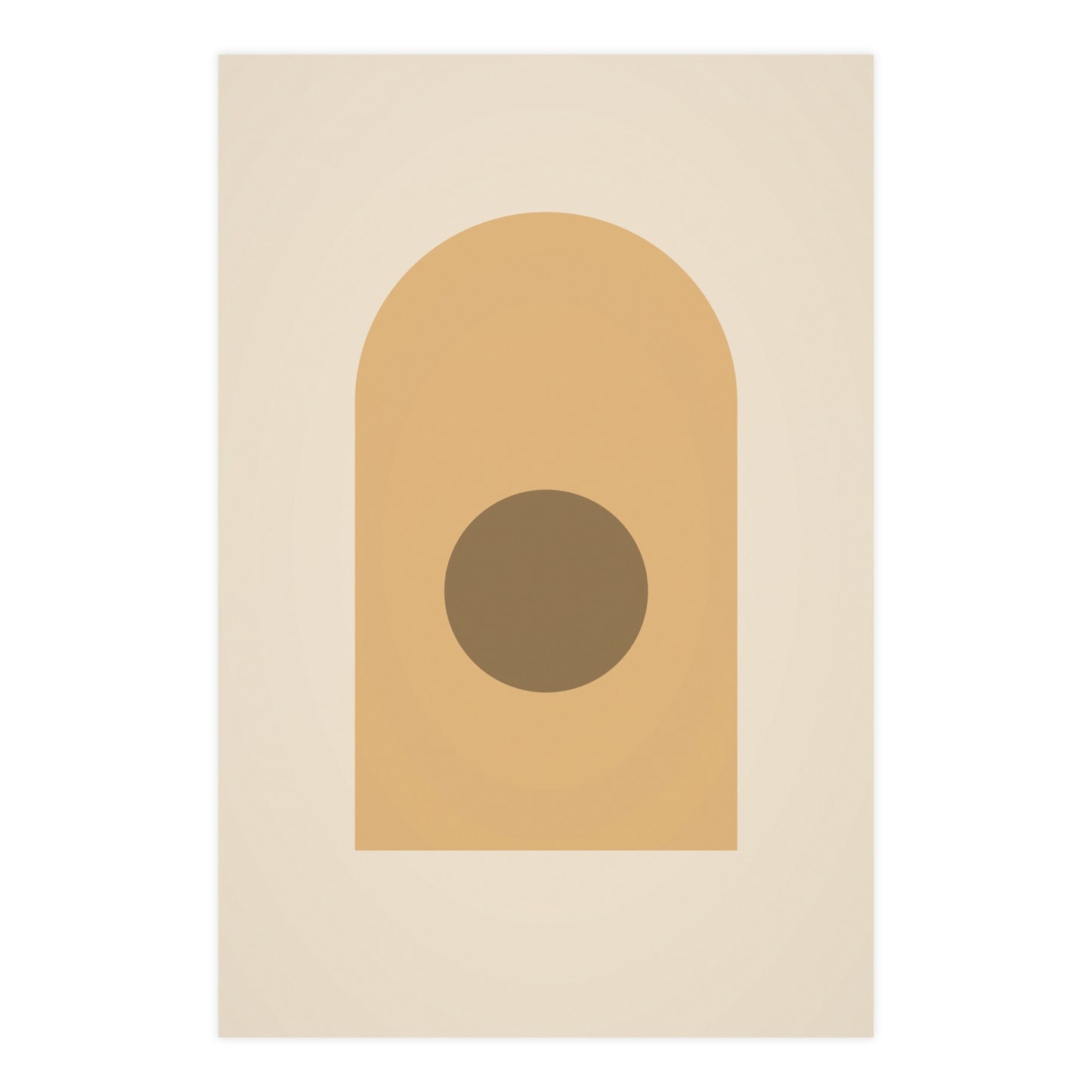 Muted 70s Arch Retro Wall Art | Living Room Print
