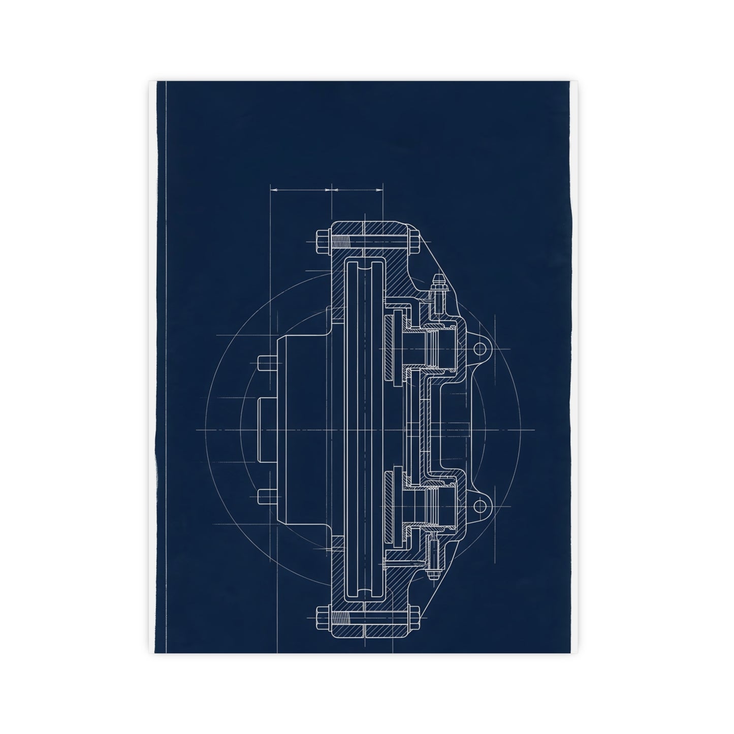 Disc Brake, in Section — disc brake, in section, 16x24 in print