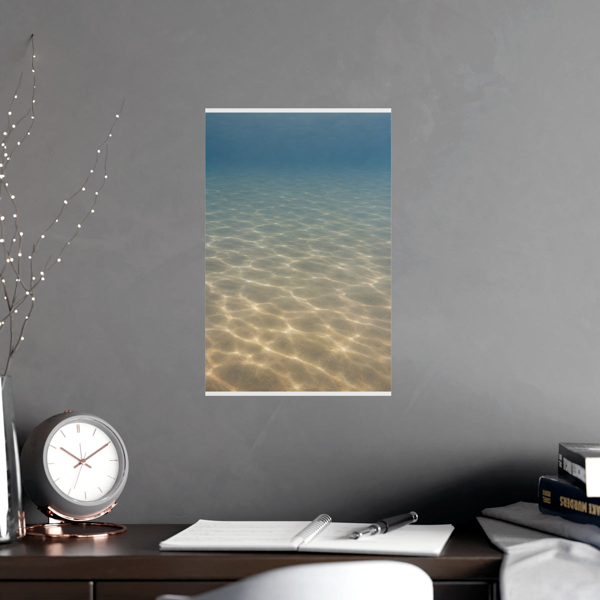 Light on the Bottom — light on the bottom, shown framed on a wall