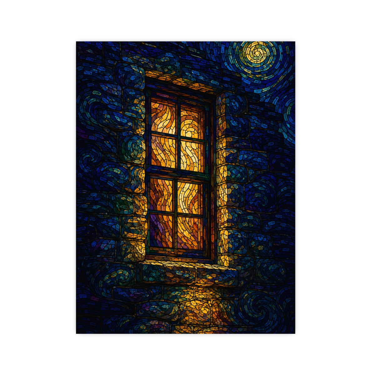 One Lit Window — one lit window, 12x16 in print