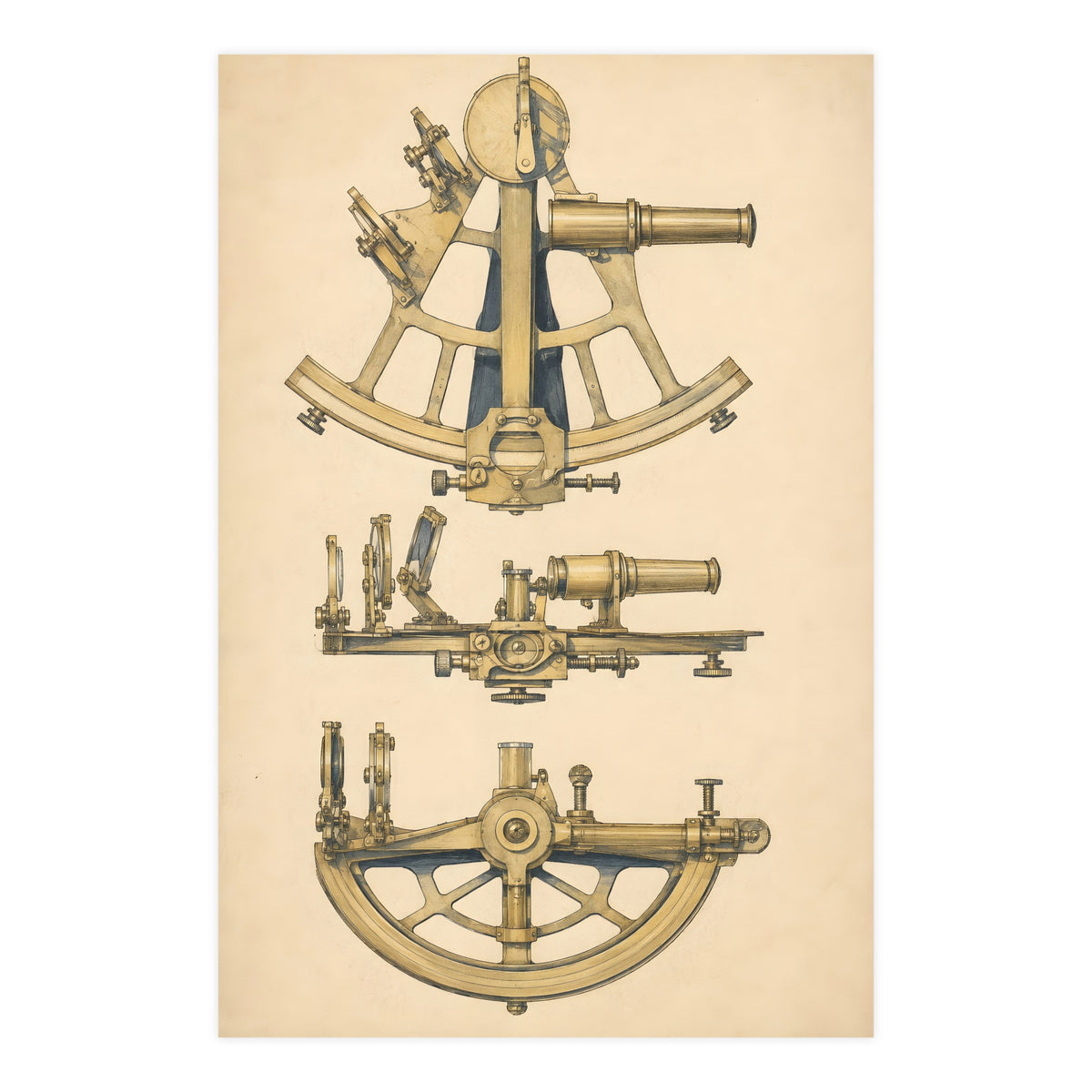 Sextant — sextant, 24x36 in print