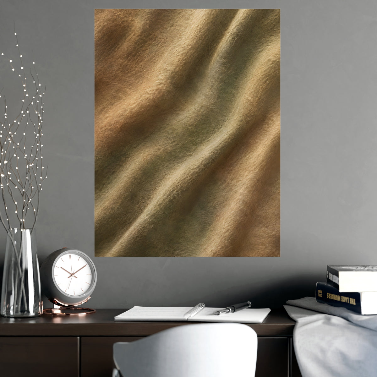 Felted Wool — felted wool, shown framed on a wall