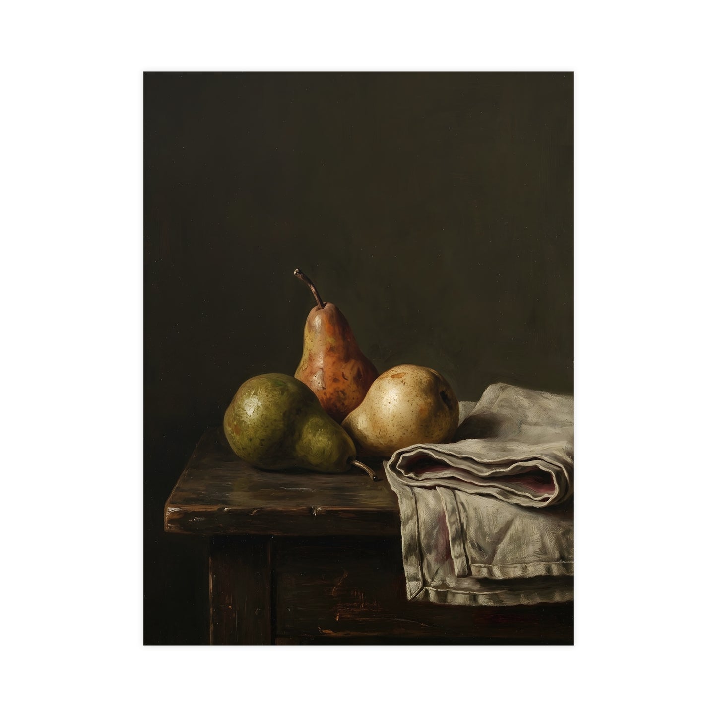 Three Pears — three pears, 12x18 in print