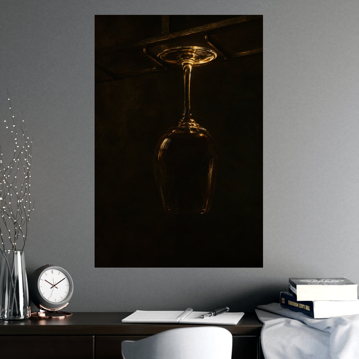 Upside Down — upside down, shown framed on a wall