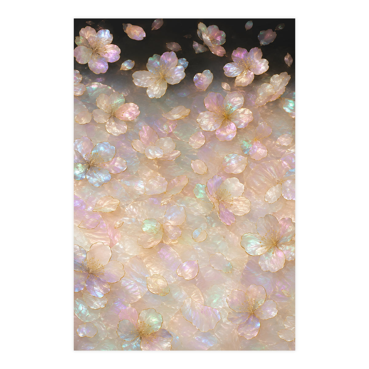 Petals, Scattered — petals, scattered, 24x36 in print