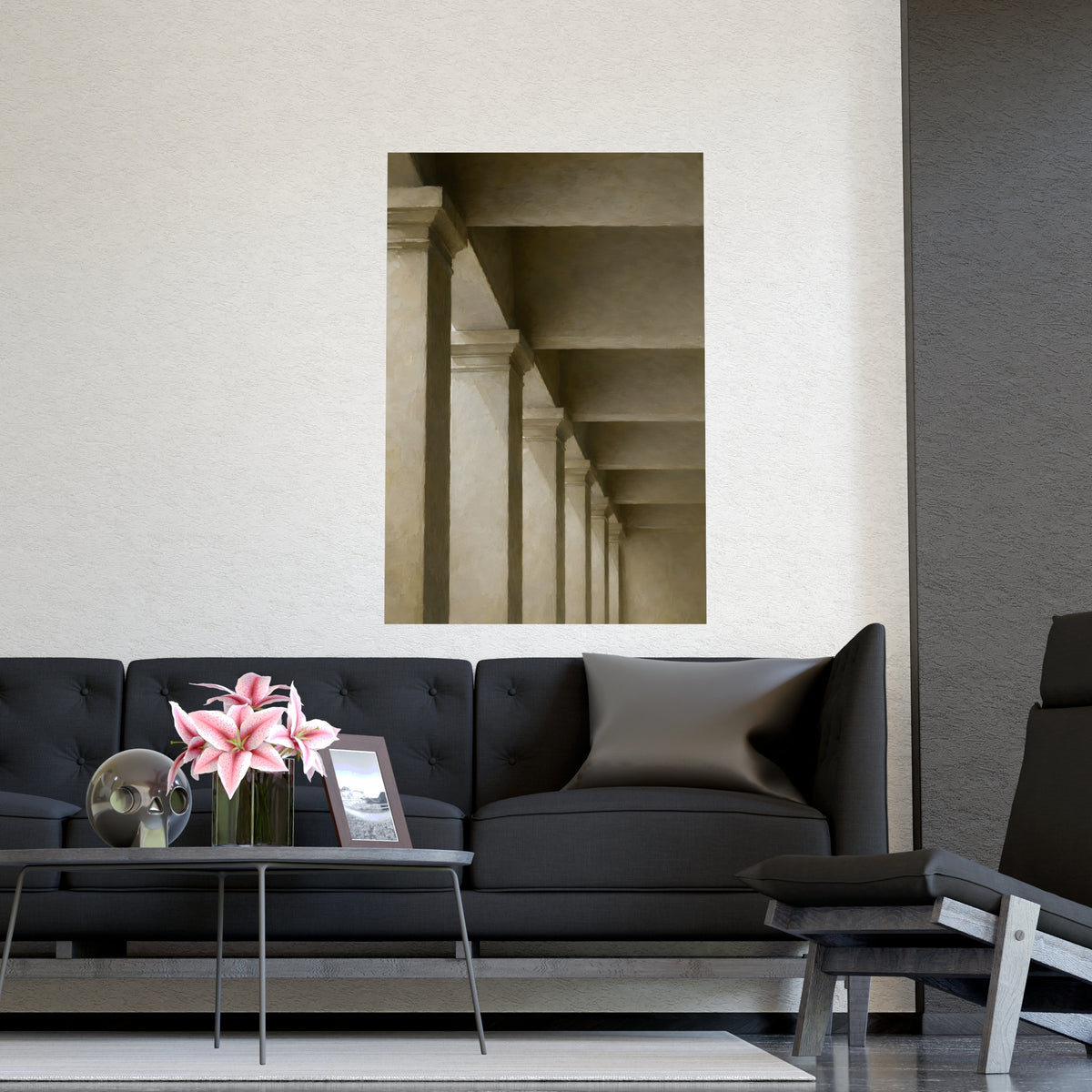 Colonnade — colonnade, shown framed on a wall