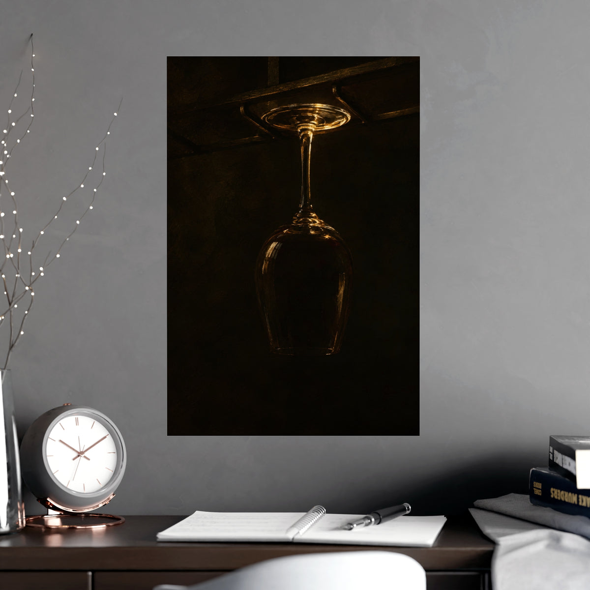 Upside Down — upside down, shown framed on a wall