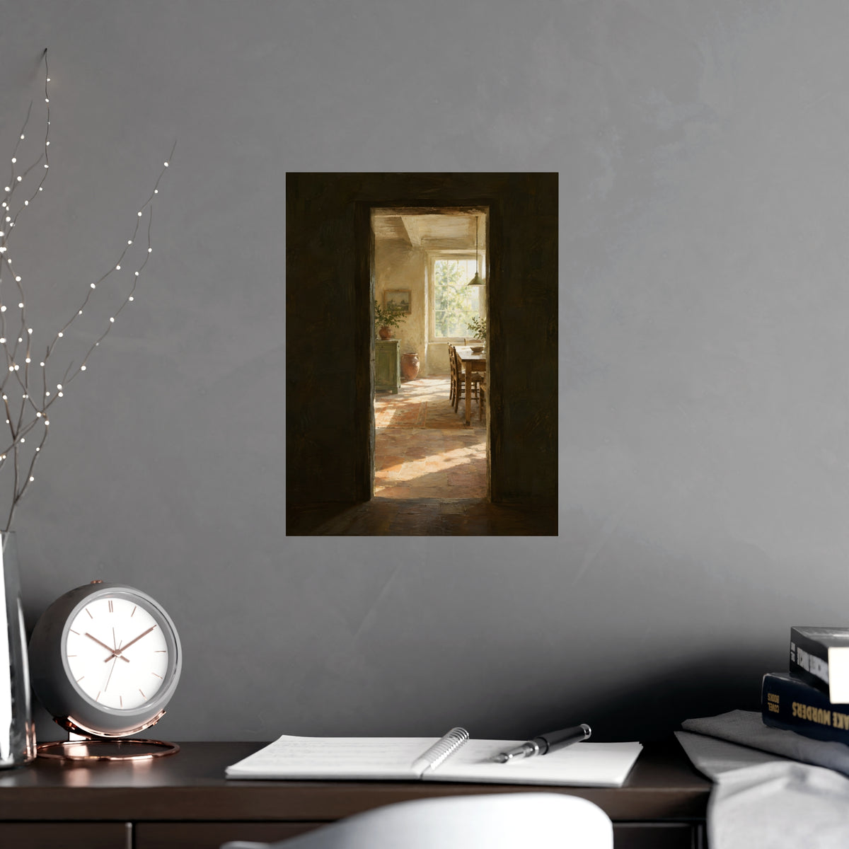 Into the Next Room — into the next room, shown framed on a wall