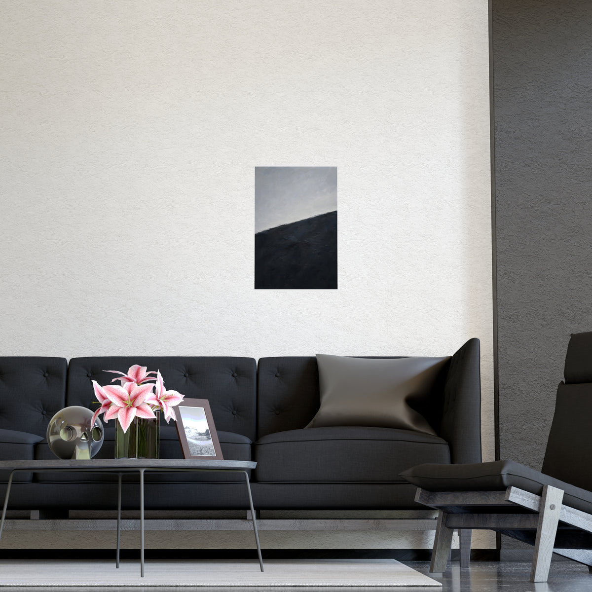 Snow Line — snow line, shown framed on a wall