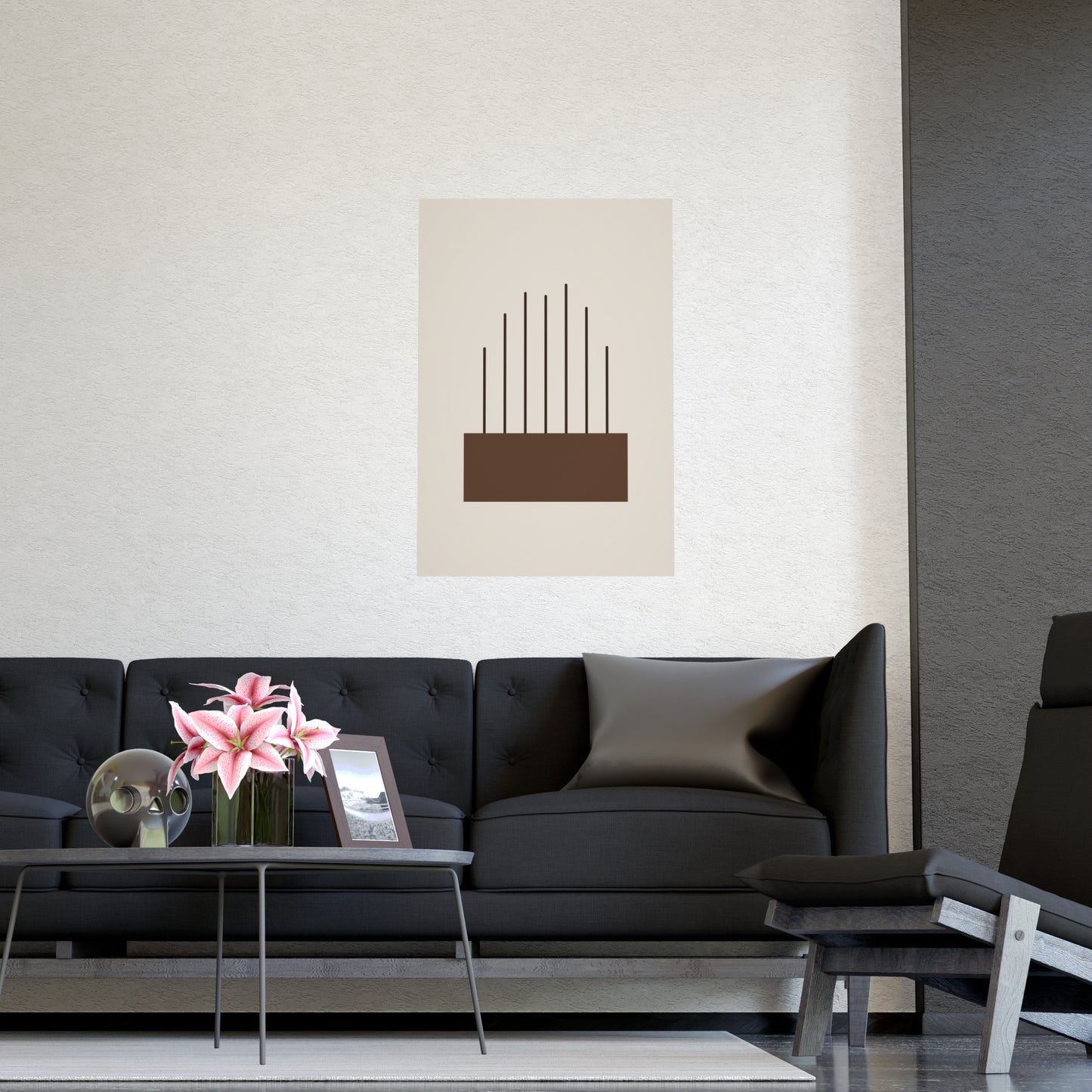 Sand Clay Lines Wall Art | Bedroom Print