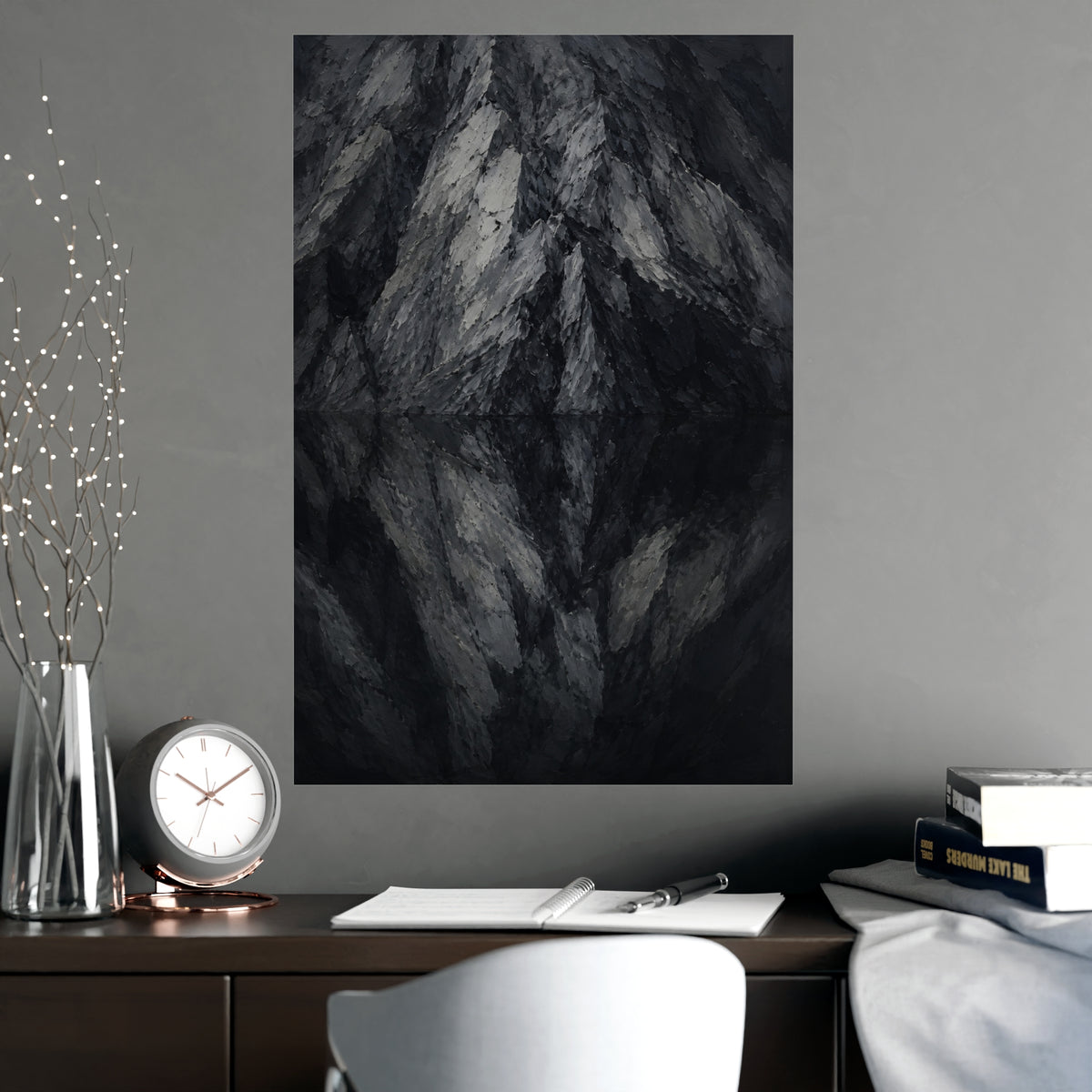 Still Water — still water, shown framed on a wall