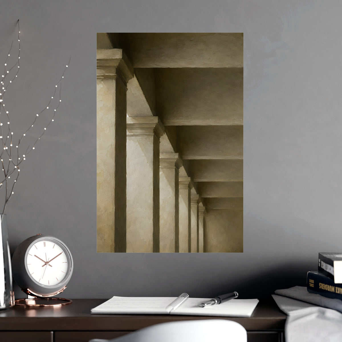 Colonnade — colonnade, shown framed on a wall